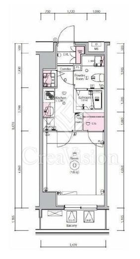 NIKKEIMARKS　402号室　間取り
