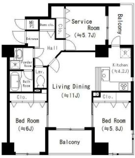 オークヒルズ五番館　403号室　間取り