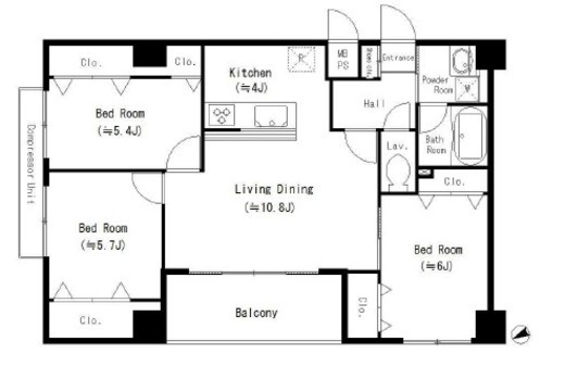 オークヒルズ五番館　205号室　間取り