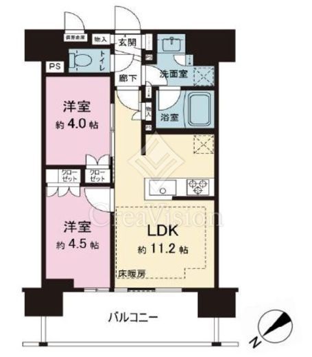 レ・ジェイド新横浜　1313号室　間取り