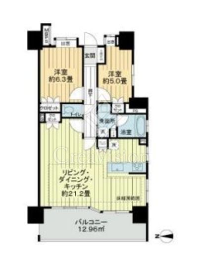 ライオンズ横濱マークレジデンス　1005号室　間取り