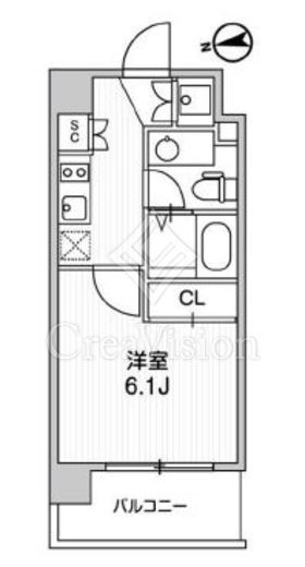 アーデン麻布十番　605号室　間取り