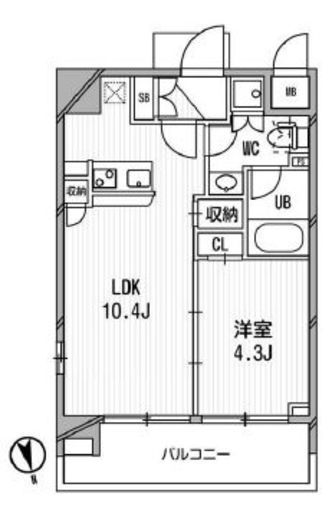 アーデン麻布十番　701号室　間取り
