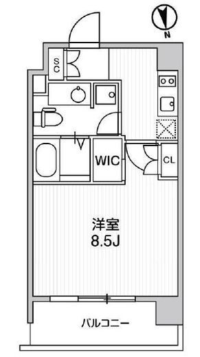 アーデン麻布十番　803号室　間取り