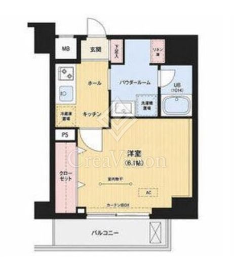 SQUARE CITY YOKOHAMA ODORIKOEN AZ (スクエアシティ横濱大通り公園AZ)　401号室　間取り