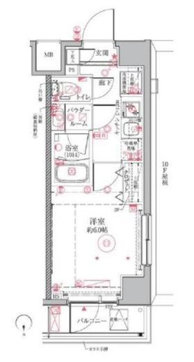 クレイシアIDZ鶴見ステーションサイト　1102号室　間取り