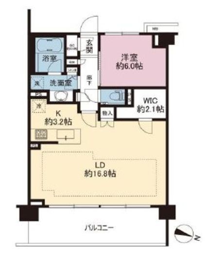 ザ・パークハウス横浜港南台　E502号室　間取り
