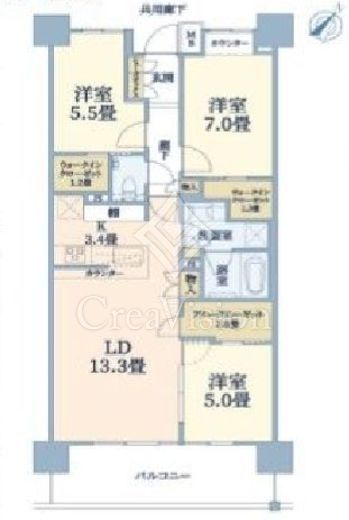 ザ・パークハウス横浜新子安フロント　814号室　間取り
