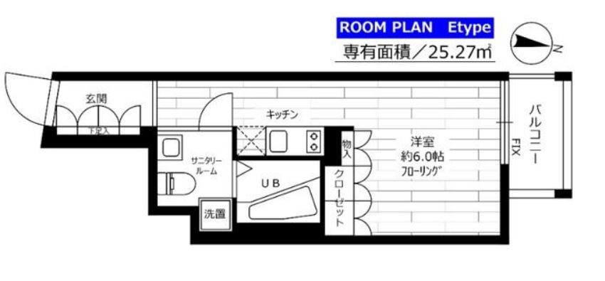 グランドコンシェルジュ都立大学　205号室　間取り