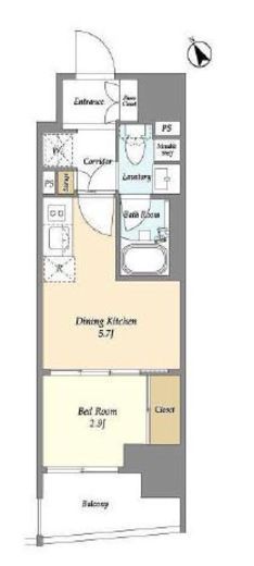 テラス横浜鶴見　1008号室　間取り