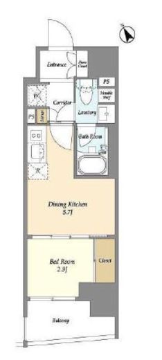 テラス横浜鶴見　1108号室　間取り
