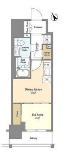 テラス横浜鶴見　411号室　間取り
