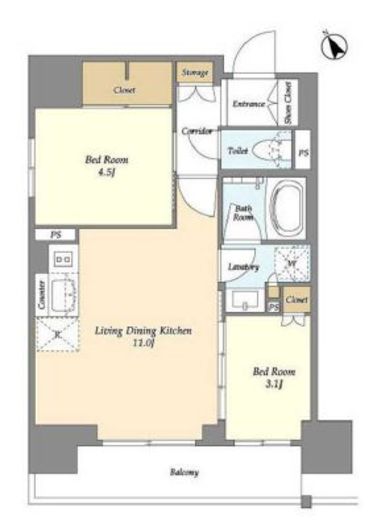 テラス横浜鶴見　512号室　間取り
