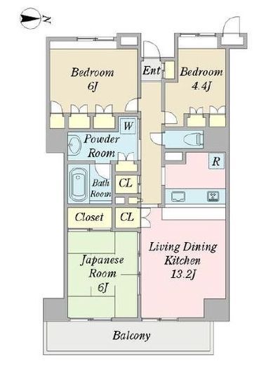 横浜ヘリオスタワー　2002号室　間取り