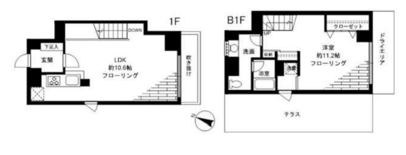 ＦＬＥＧ目黒平町　012号室　間取り