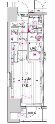 ガーラ・リバーサイド横濱南　806号室　間取り