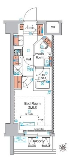 エストゥルース横浜蒔田　101号室　間取り