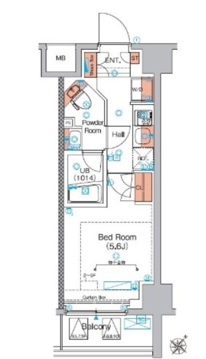 エストゥルース横浜蒔田　602号室　間取り