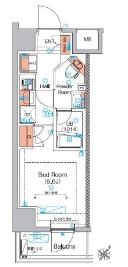 エストゥルース横浜蒔田　801号室　間取り
