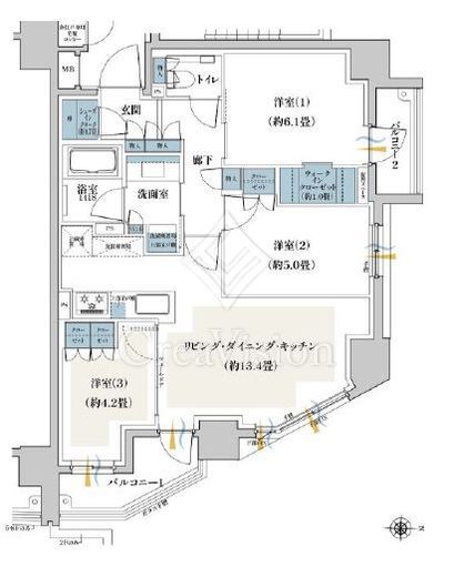 グレーシア横浜　809号室　間取り