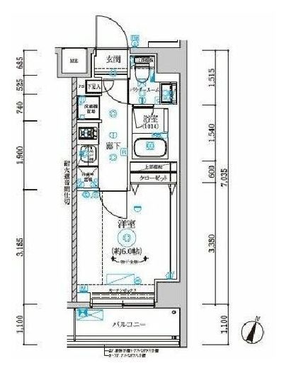 RELUXIA横濱元町 (リルシア横濱元町)　501号室　間取り