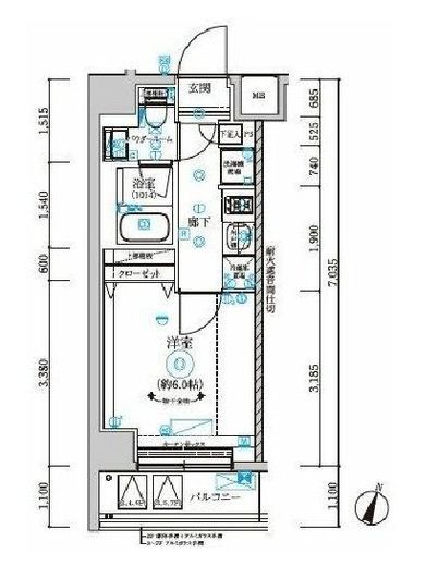 RELUXIA横濱元町 (リルシア横濱元町)　504号室　間取り