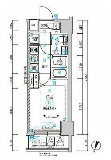 RELUXIA横濱元町 (リルシア横濱元町)　505号室　間取り