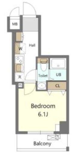 S-RESIDENCE横濱吉野町burgeon (エスレジデンス横濱吉野町バージョン)　304号室　間取り
