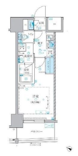 ベルシード横濱大通り公園　703号室　間取り
