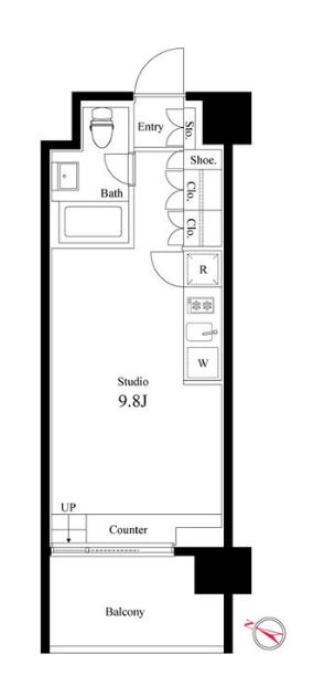 イプセ学芸大学　705号室　間取り