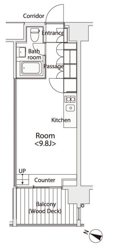 イプセ学芸大学　402号室　間取り