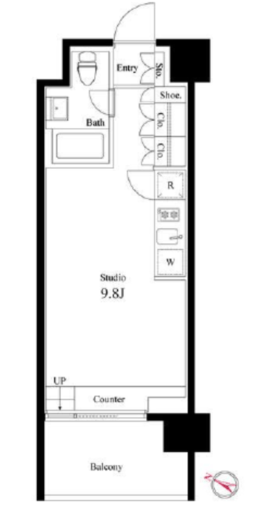 イプセ学芸大学　402号室　間取り