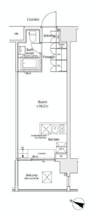 イプセ学芸大学　703号室　間取り