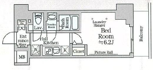 ルフレプレミアム横浜リーヴァ　303号室　間取り