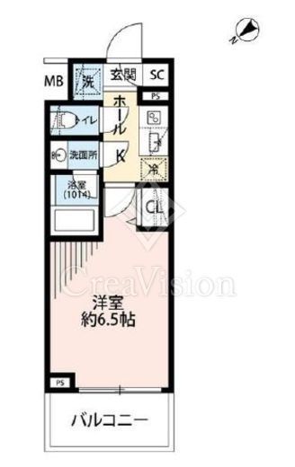 プレール・ドゥーク横濱浅間町　504号室　間取り