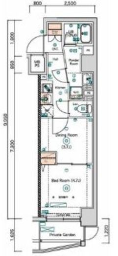 スクエアシティ鶴見市場　101号室　間取り