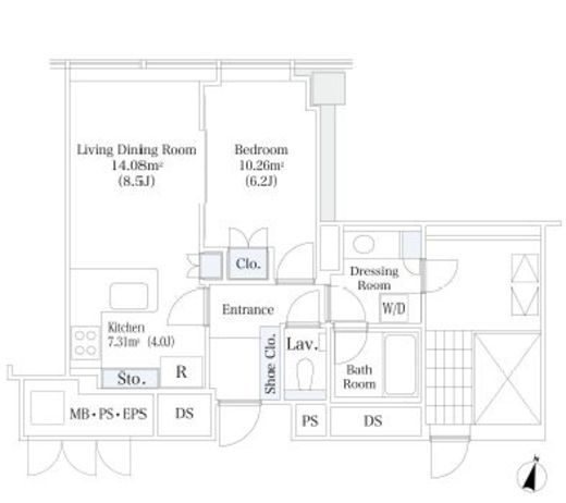 ラ・トゥール芝公園2　2605号室　間取り