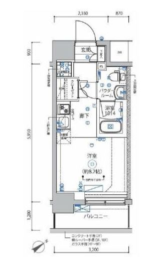 RELUXIA横濱反町 (リルシア横濱反町)　606号室　間取り