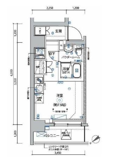 RELUXIA横濱反町 (リルシア横濱反町)　801号室　間取り