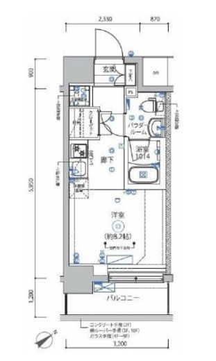 RELUXIA横濱反町 (リルシア横濱反町)　806号室　間取り