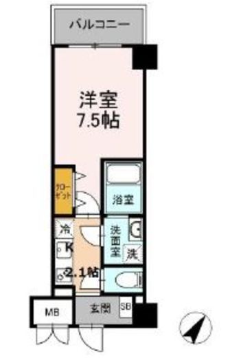 TRE LUCE横濱関内　202号室　間取り