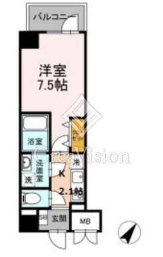 TRE LUCE横濱関内　803号室　間取り