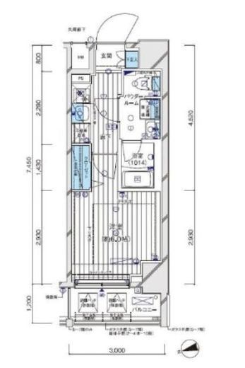 メインステージ横濱阪東橋　507号室　間取り