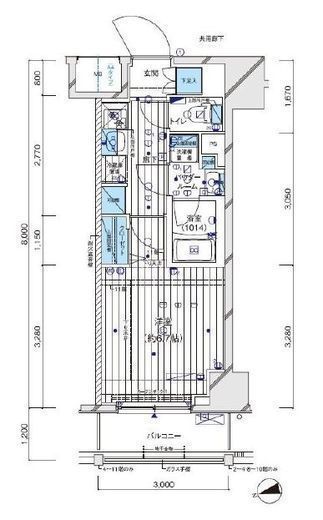 メインステージ横濱阪東橋　202号室　間取り