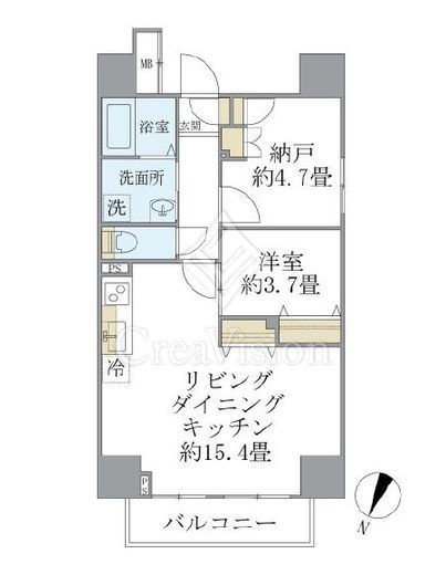 Ｄ’ｓ　ＶＡＲＩＥ阪東橋レジデンス　1002号室　間取り
