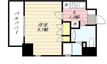 プラーズタワー東新宿　404号室　間取り