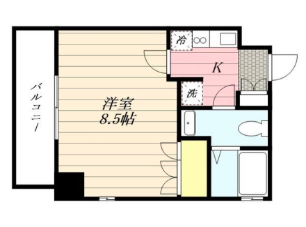 プラーズタワー東新宿　411号室　間取り