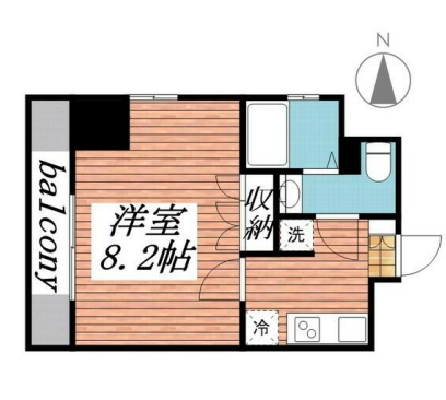 プラーズタワー東新宿　501号室　間取り