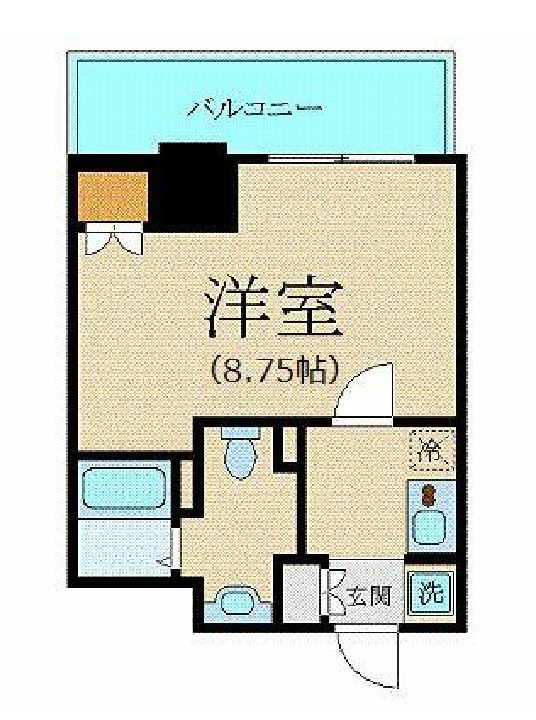 プラーズタワー東新宿　1703号室　間取り