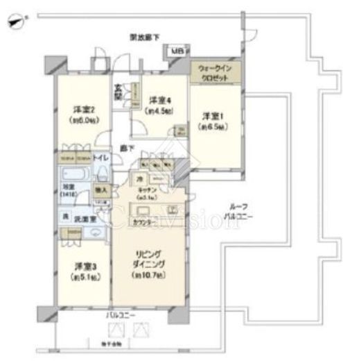 ルネ横浜戸塚　556号室　間取り
